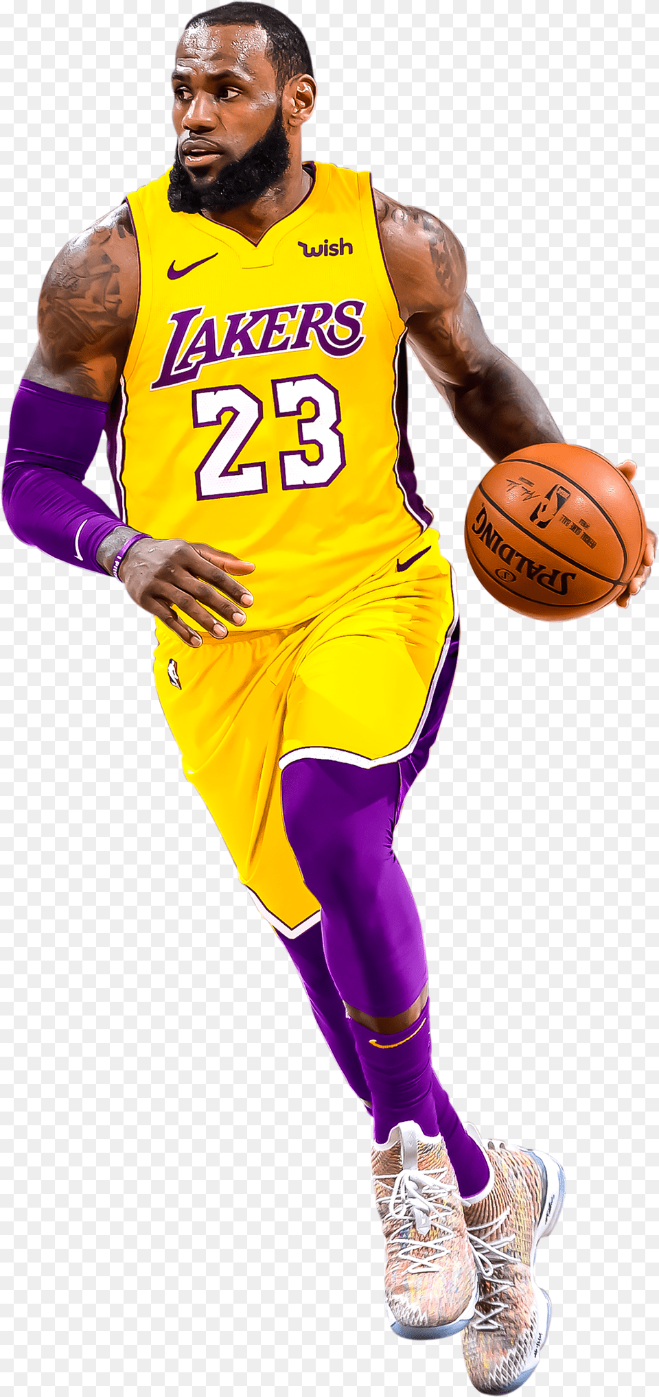 Edited Photo Lebron James Lakers Transparent, Sport, Ball, Basketball, Basketball (ball) Free Png