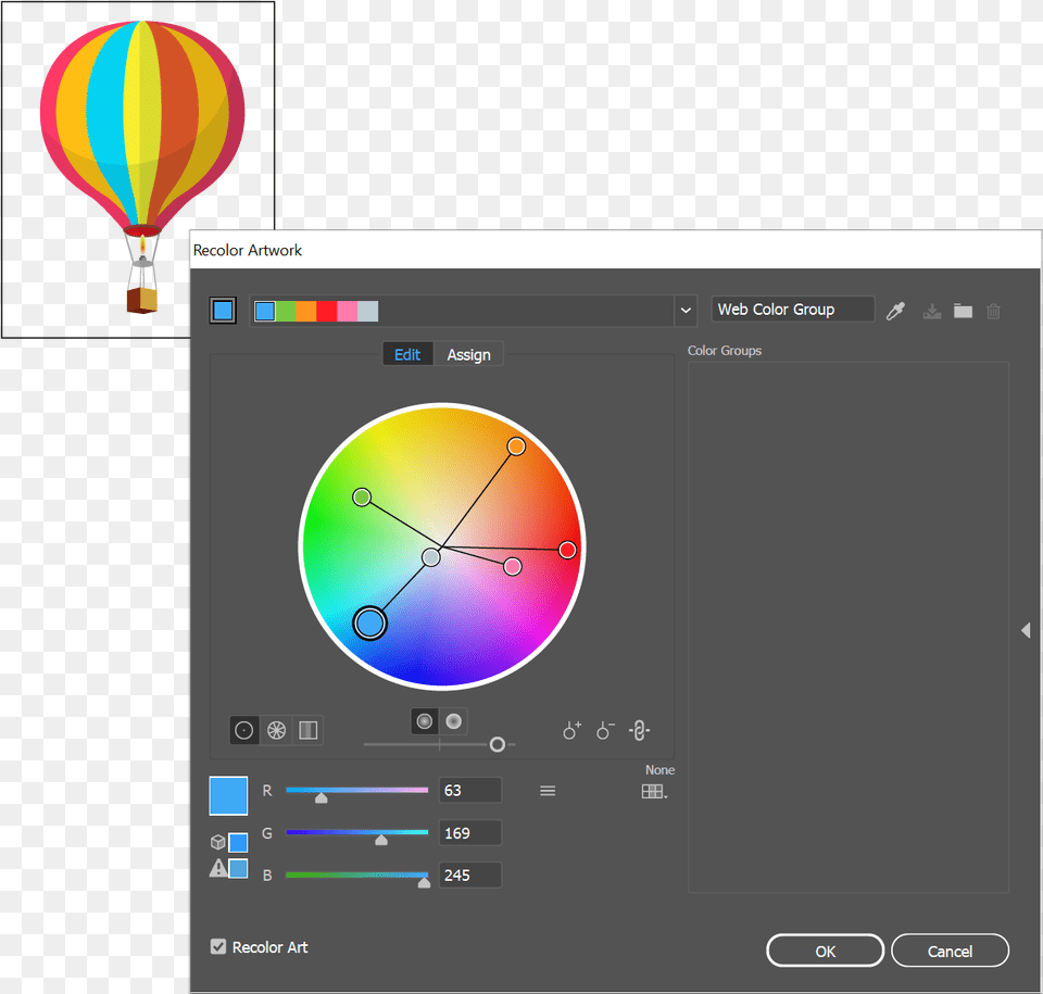Editing Colors By Moving Color Markers On The Smooth Color Illustrator, Balloon Free Transparent Png