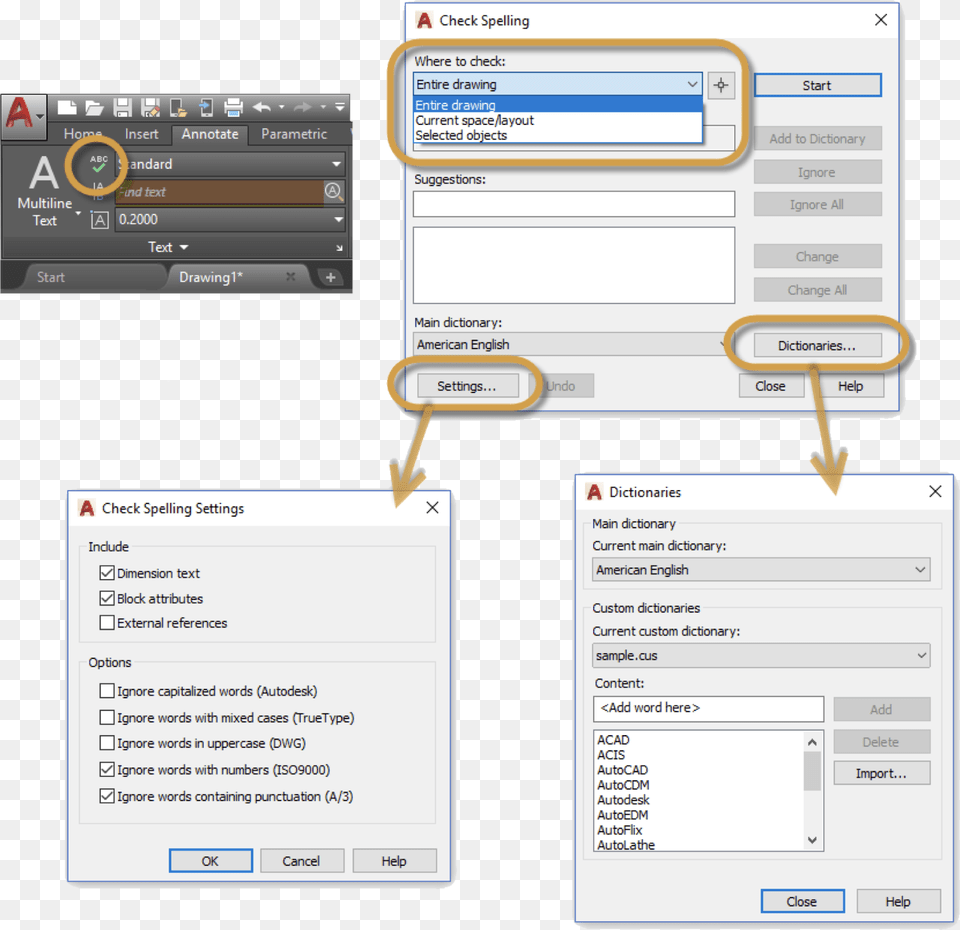 Editing Text In Autocad Spell De Autocad, Page Png Image