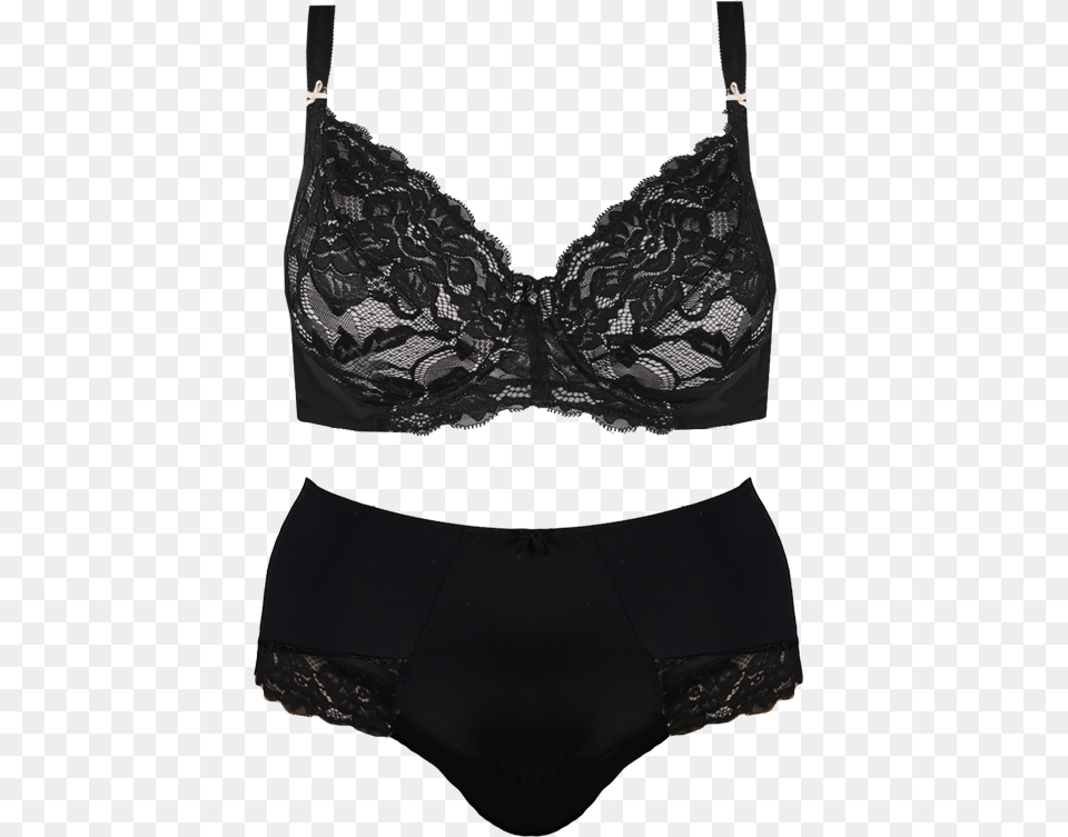 Edition Enhanced Support Contrast Lace Set Midnight Lingerie Top, Bra, Clothing, Underwear, Adult Free Png Download
