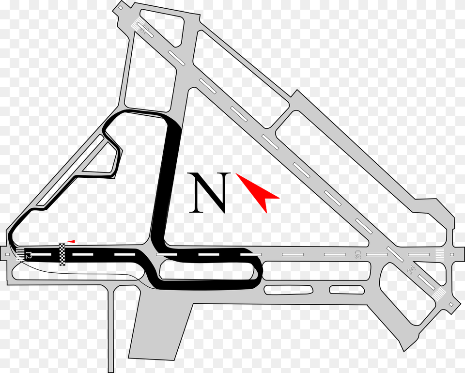 Edmonton City Airport Map With The Racing Road Course Edmonton Airport Track, Arch, Architecture, Device, Grass Png Image
