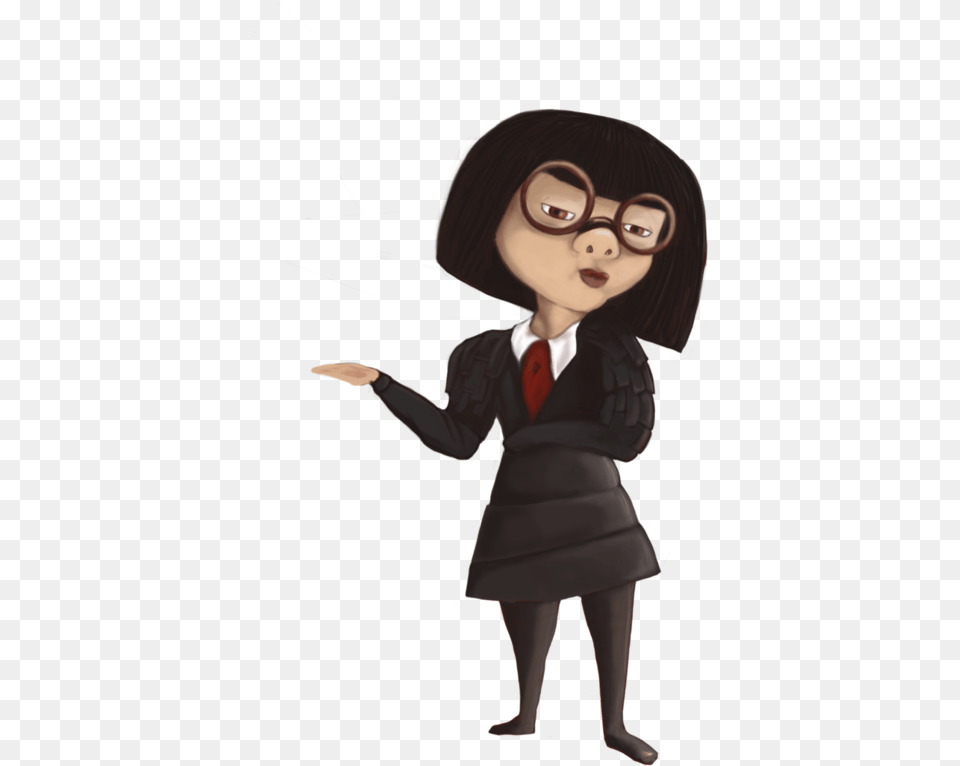 Edna Mode Edna E Mode Cartoon Characters The Incredibles Edna Mode Clipart, Formal Wear, Person, Woman, Female Png Image