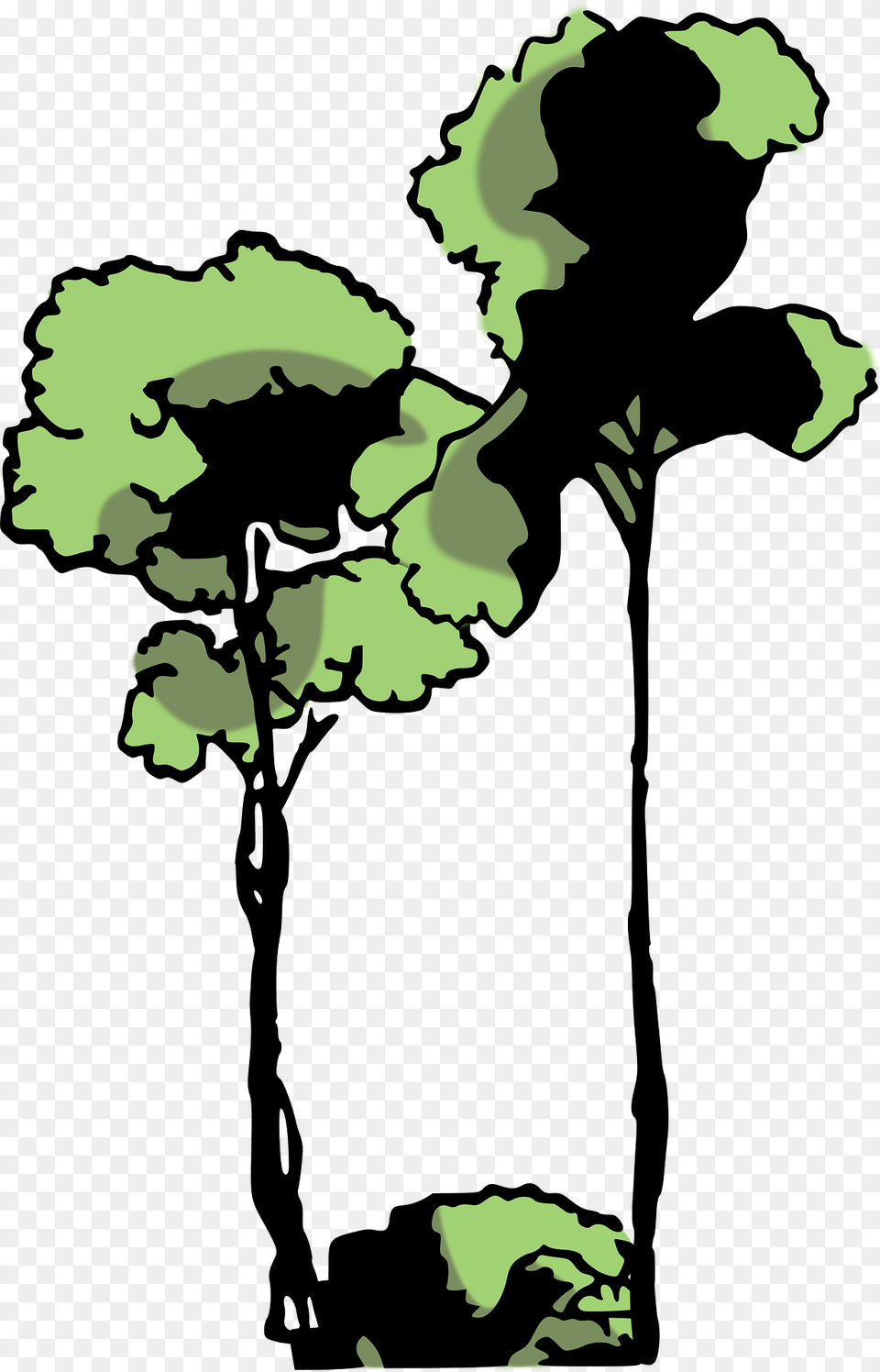 Edo Wood Clipart, Vegetation, Silhouette, Plant, Green Free Transparent Png