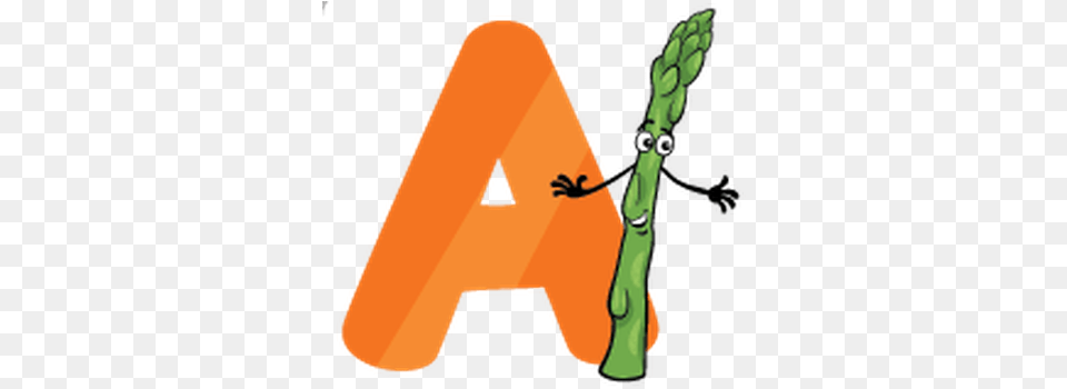 Education Cartoon Alphabet Letters For Kids Clipart Cartoon Of Alphabet Letters, Asparagus, Food, Plant, Produce Png Image