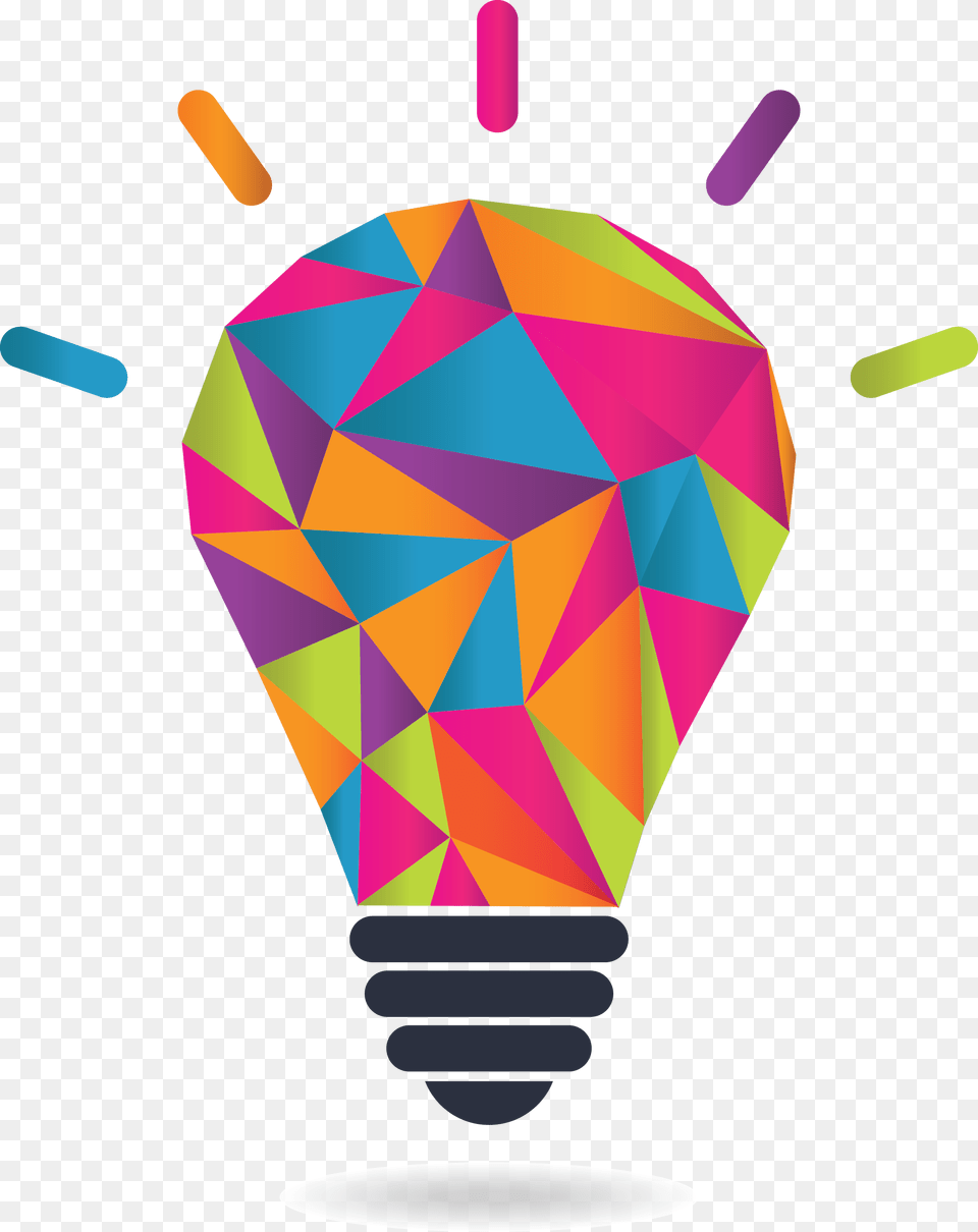 Education Clipart Digital Colourful Light Bulb Png