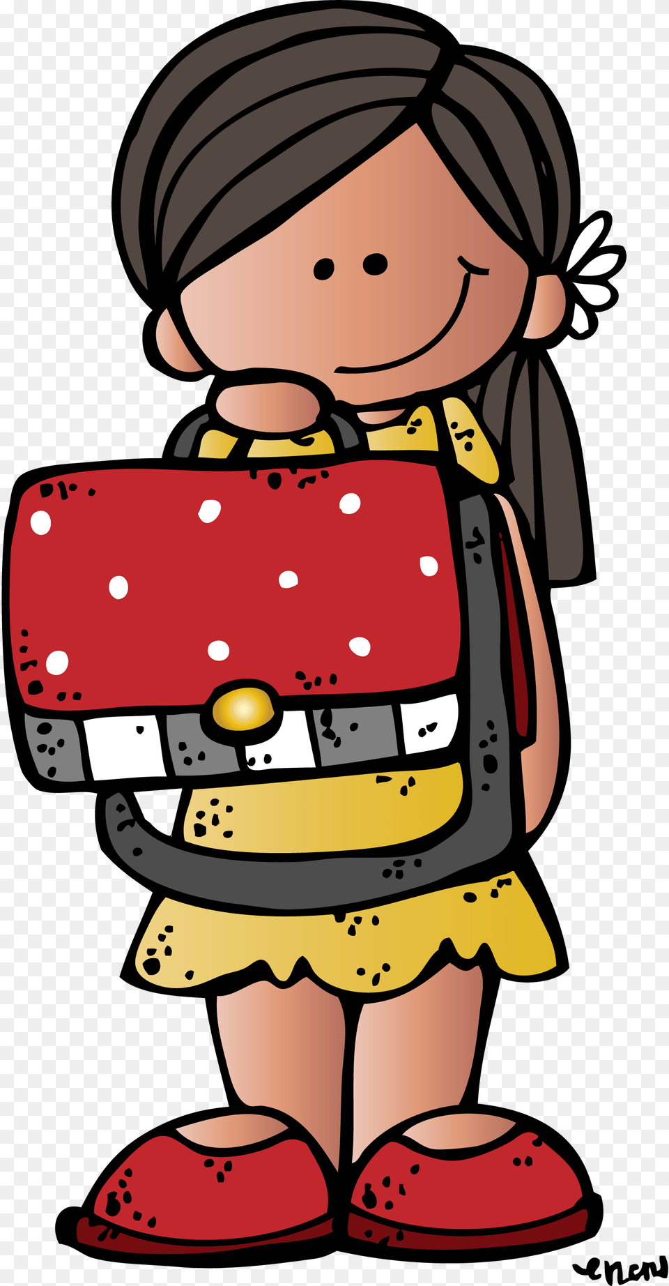 Education Clipart Download Girl Backpack Clipart, Bag, Baby, Person, Accessories Free Transparent Png
