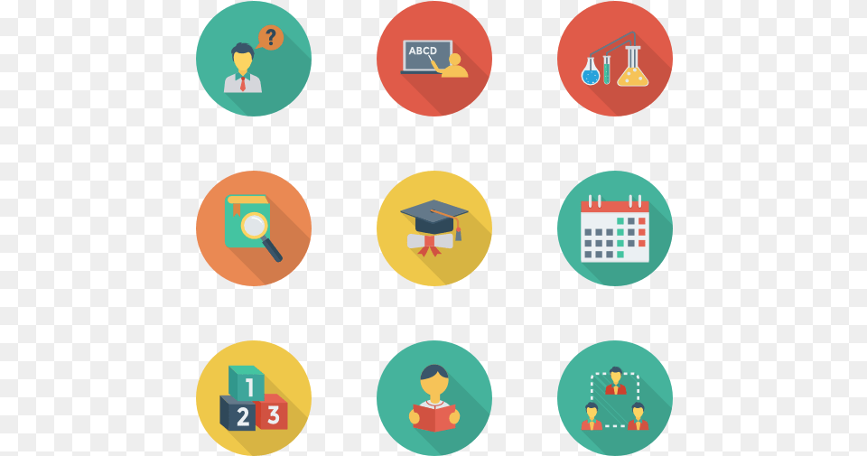 Education Flat Icon, Person, Text, People, Baby Free Png Download