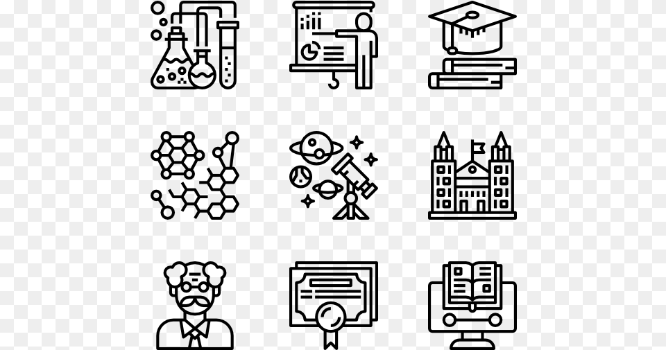 Education Manufacturing Icon, Gray Png