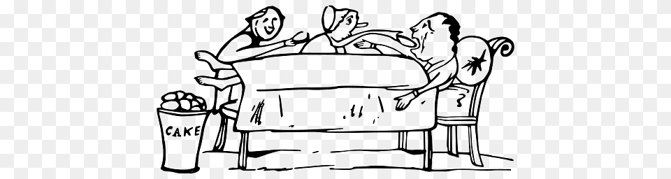 Edward Lear Drawing Couple Feeding Cakes To The Sick Man, Tub, Bathing, Bathtub, Person Free Png
