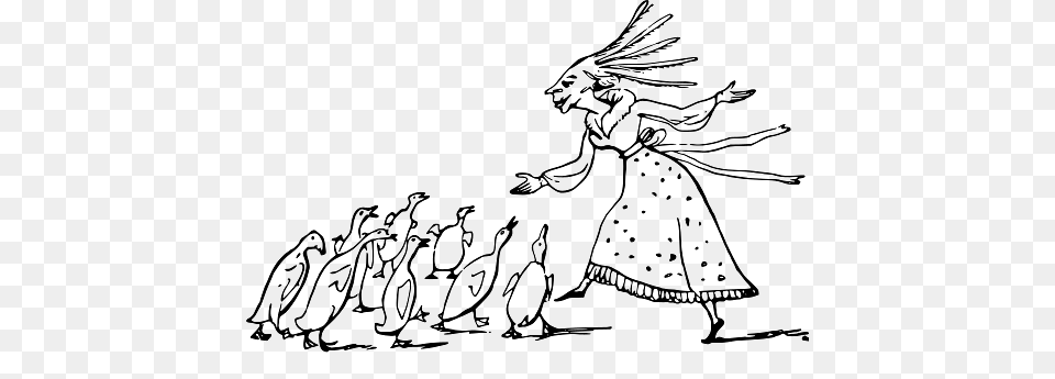 Edward Lear Drawing Goose Woman, Person, Pattern Png