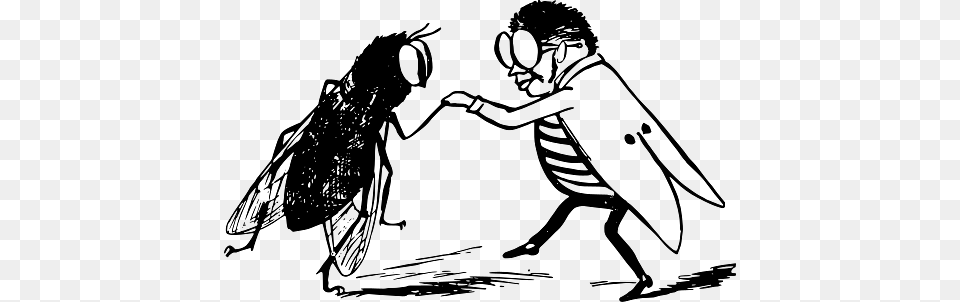 Edward Lear Drawing Man Dancing With A Fly, Person, Animal, Insect, Invertebrate Free Png