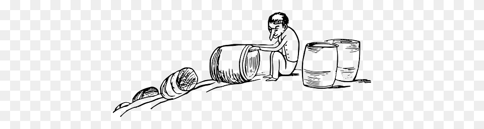 Edward Lear Drawing Man Guarding The Beer Barrels, Adult, Male, Person, Art Free Transparent Png