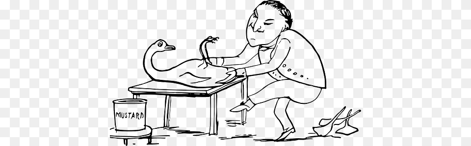 Edward Lear Drawing Man Putting Mustard On A Goose, Baby, Person, Face, Head Free Png Download