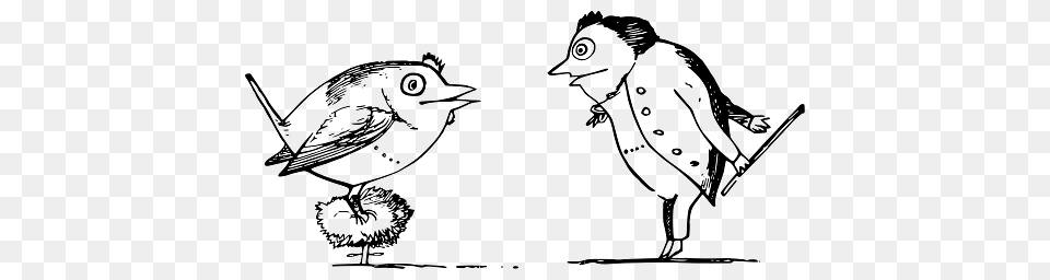 Edward Lear Drawing Man Resembling Bird, Animal, Finch, Beak, Pet Free Png