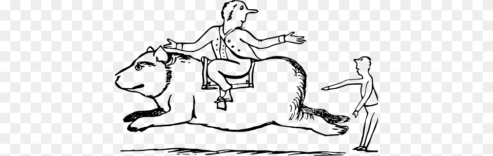 Edward Lear Drawing Man Riding A Bear, Person, Art, Baby, Face Free Transparent Png