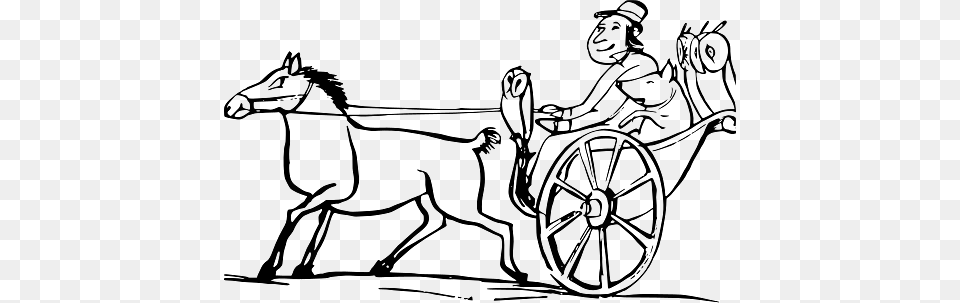 Edward Lear Drawing Pig Transport With Horse Cart, Wheel, Machine, Carriage, Transportation Free Transparent Png