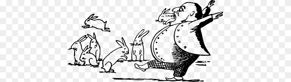 Edward Lear Drawing Rabbit Man, Person, Animal, Wildlife, Mammal Free Png Download