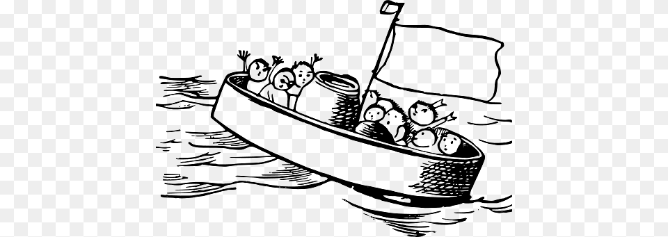 Edward Lear Drawing Save Our Souls, Boat, Dinghy, Transportation, Vehicle Png Image