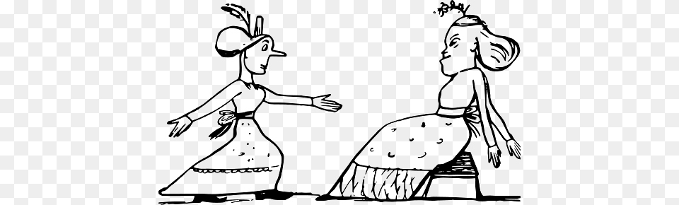 Edward Lear Drawing Two Ladies, Dancing, Leisure Activities, Person, Baby Free Png Download
