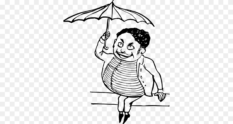 Edward Lear Drawing Under The Umbrella, Art, Person, Face, Head Free Png