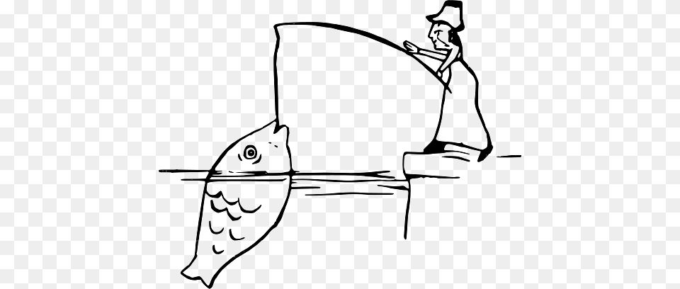 Edward Lear Drawing Woman Caught A Giant Fish, Vehicle, Transportation, Sport, Rowboat Free Png Download