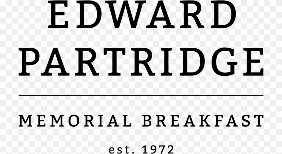 Edward Partridge Memorial Breakfast Vertical Printing, Gray Free Transparent Png