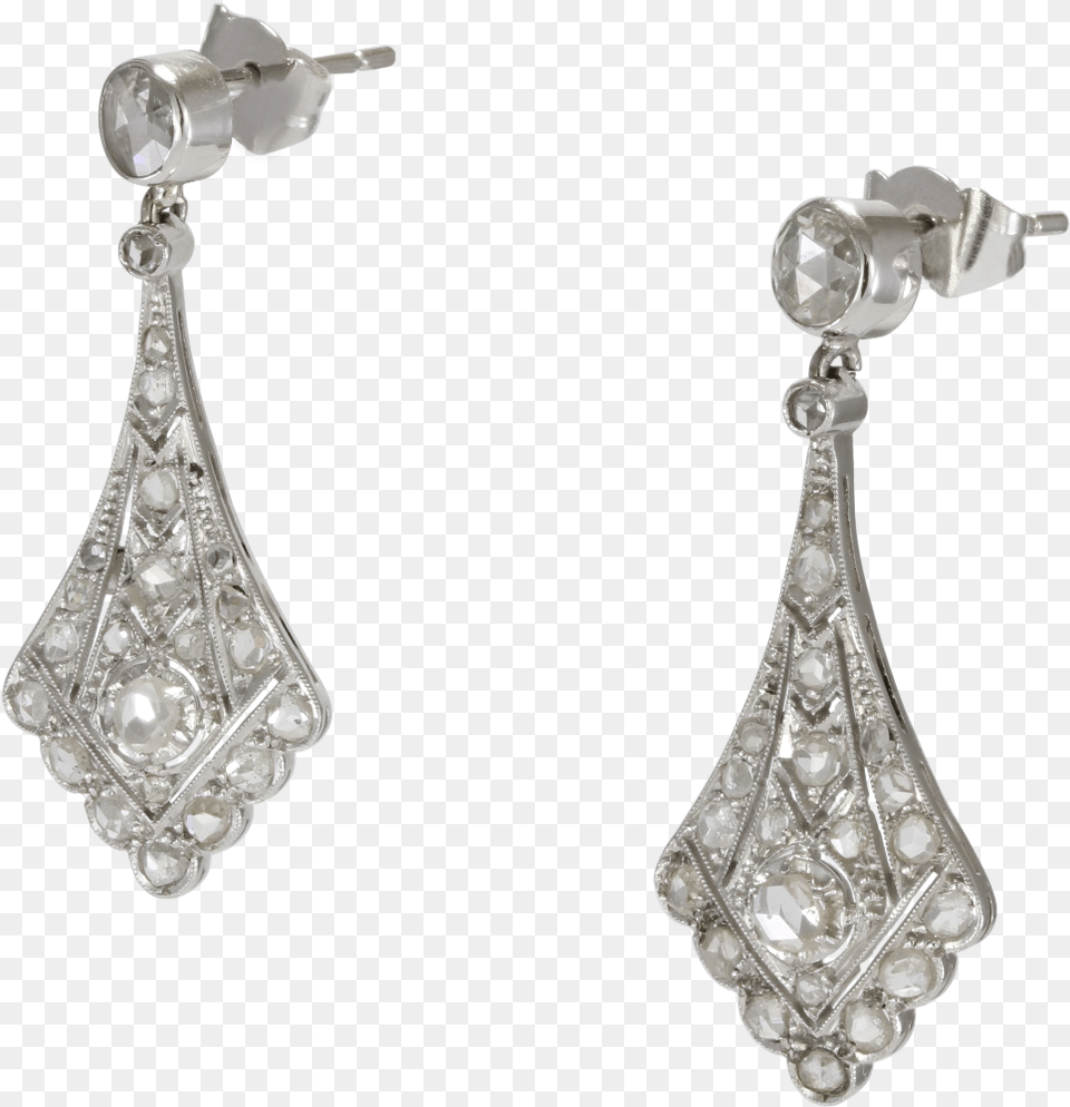 Edwardian Diamond Earrings Solid, Accessories, Earring, Jewelry, Gemstone Free Png