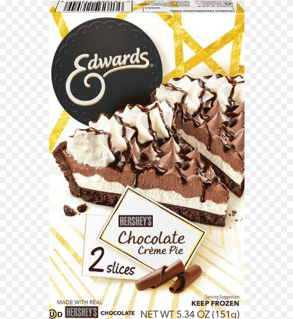Edwards Chocolate Pie, Dessert, Food, Sweets, Cream Free Png
