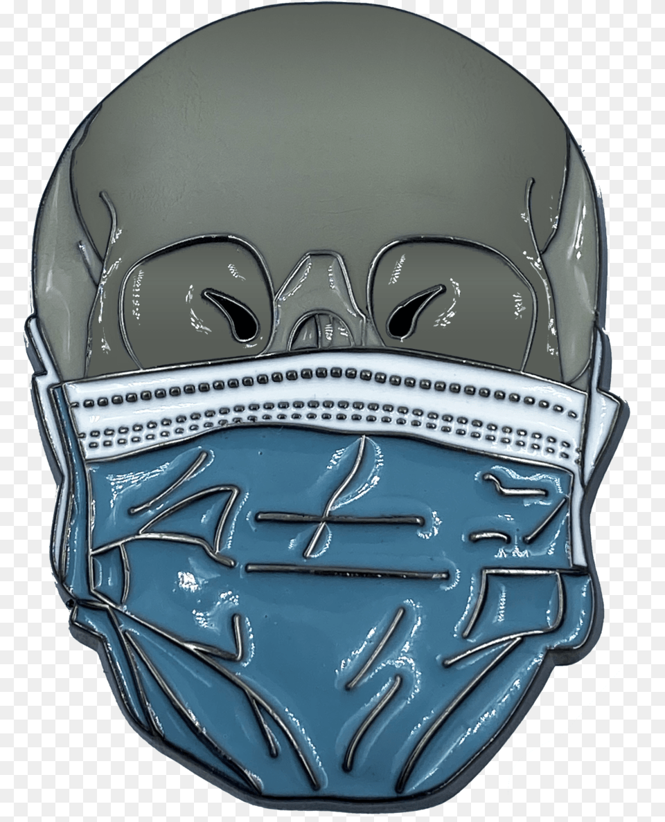 Ee 010 Skull Mask Pin Essential Worker Police Nurse Truck Driver Fire Fictional Character, Crash Helmet, Helmet, American Football, Football Free Transparent Png