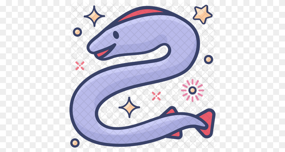 Eel Icon Of Colored Outline Style Vector Graphics, Animal, Sea Life Free Transparent Png