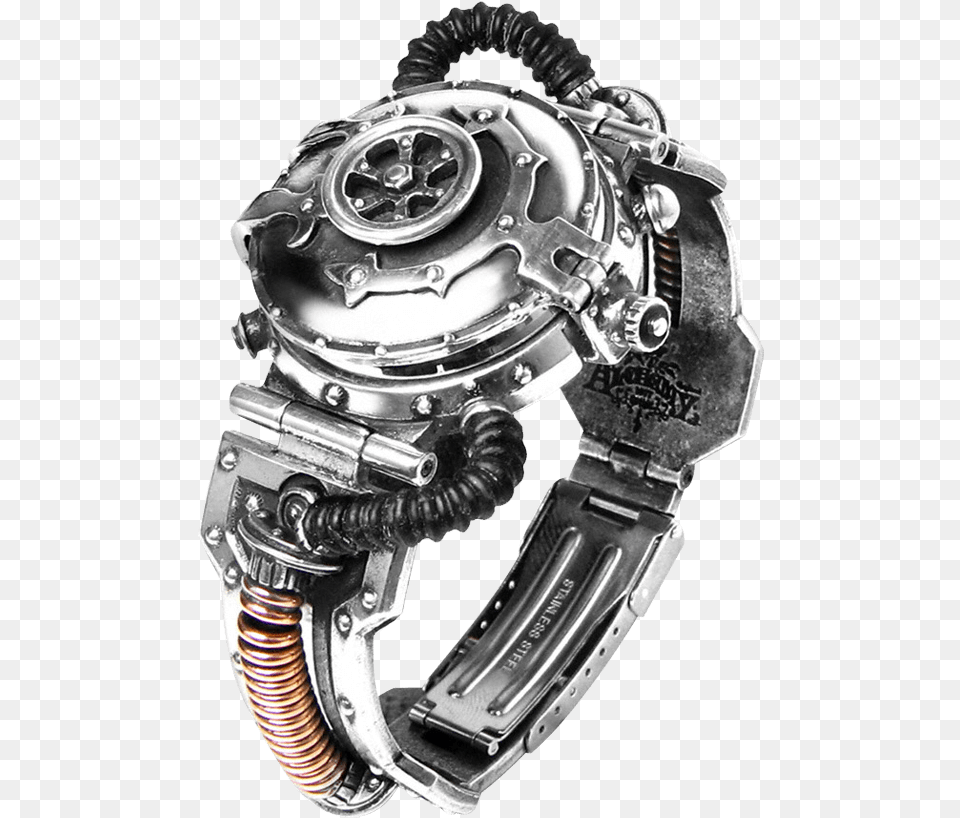 Eer Steam Powered Entropy Calibrator Wristwatch Gothic Watch, Machine, Spoke, Wheel, Arm Free Transparent Png