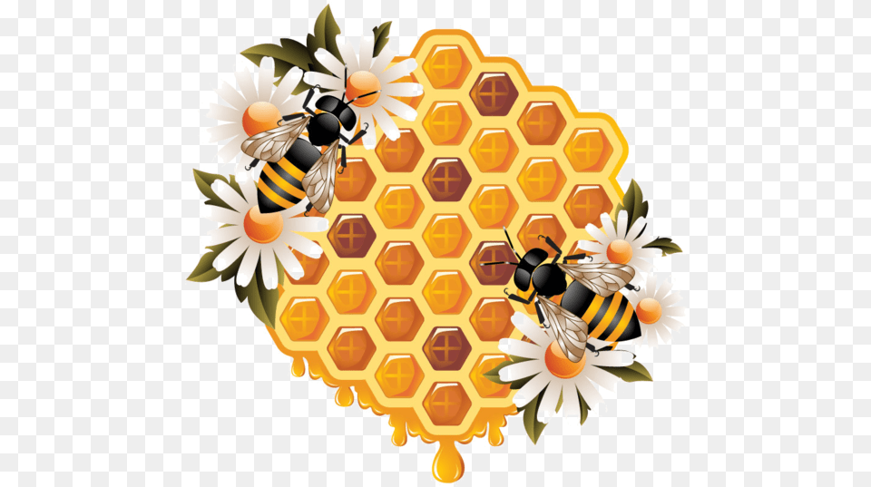 Ees Bee Bee Happy Winnie Honeycomb Flower Honey Bee Clip, Animal, Invertebrate, Insect, Honey Bee Free Png Download