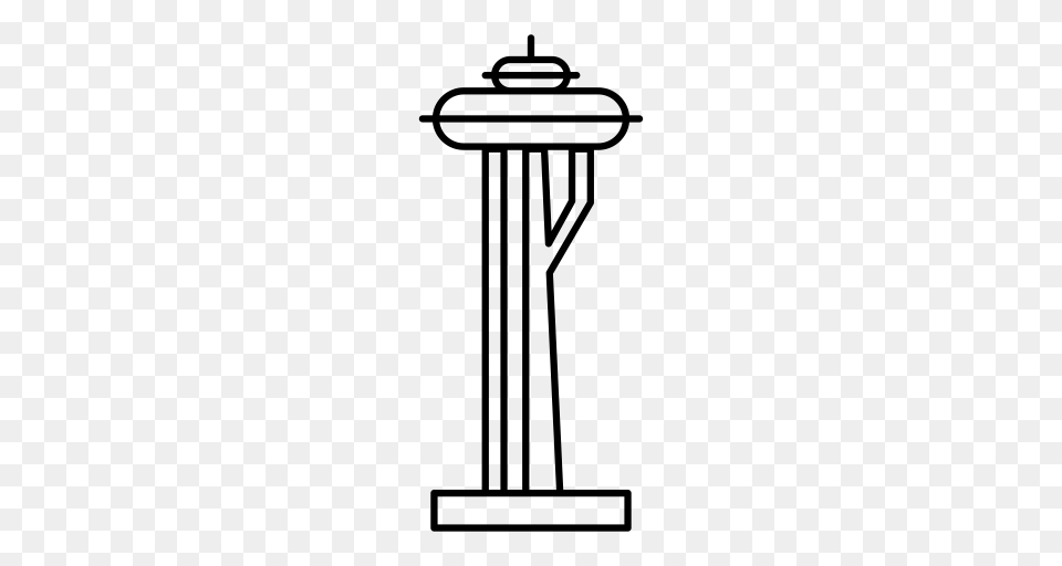 Eeuu Space Needle Needle Needle And Thread Icon With, Gray Free Png Download