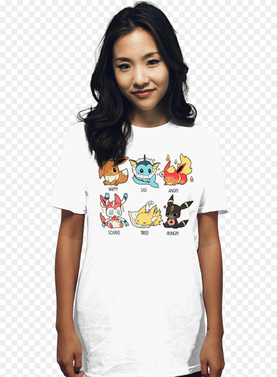 Eevee Emoticon Sailor Meow T Shirt, Clothing, T-shirt, Adult, Female Free Png