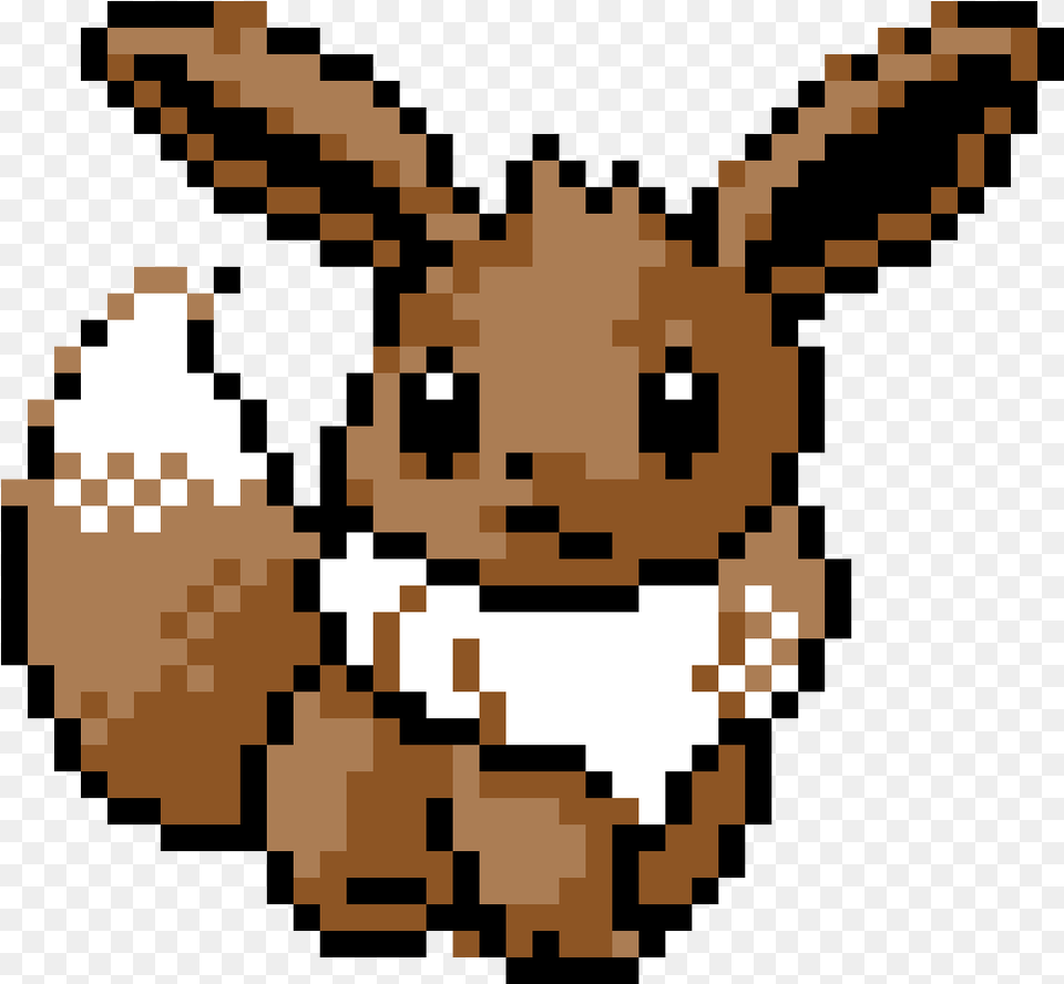 Eevee Pixel Art Pokemon Download, Animal, Mammal, Deer, Qr Code Png