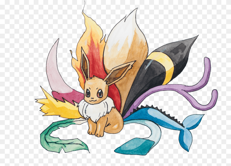 Eevee With All Tails, Baby, Person Png Image
