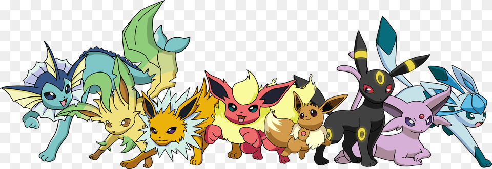Eeveelutions Flareon Jolteon Vaporeon Umbreon Espeon Leafeon Glaceon, Baby, Person, Face, Head Free Transparent Png