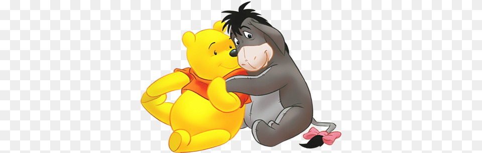 Eeyore And Pooh Psd Winnie The Pooh And Eeyore Hugging, Cartoon, Adult, Female, Person Png