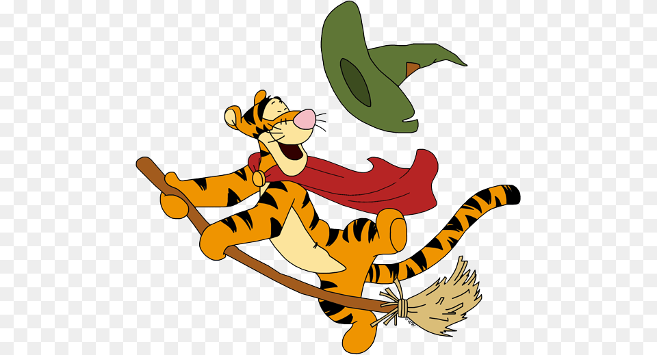 Eeyore As Tigger Pumpkin Tigger Tigger On Broomstick Halloween Winnie The Pooh, Cartoon, Animal, Kangaroo, Mammal Png Image