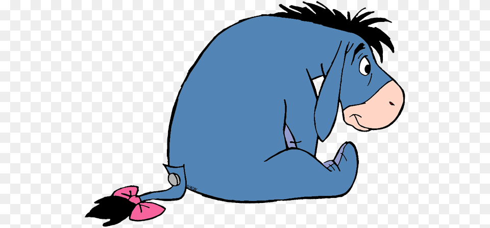 Eeyore Smiling Side View, Cartoon, Face, Head, Person Free Transparent Png
