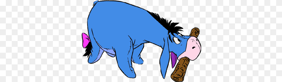 Eeyore V Eeyore With A Stick, Person, Face, Head, Animal Png