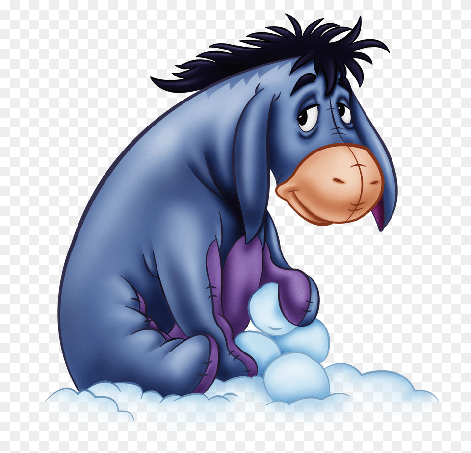Eeyore With Snowballs Gallery, Baby, Person, Animal, Mammal Free Png Download