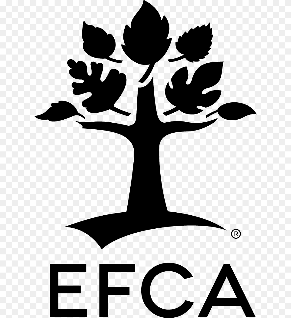 Efca Vertical 1c Black Evangelical Church Of America, Stencil, Logo, Silhouette, Baby Png Image