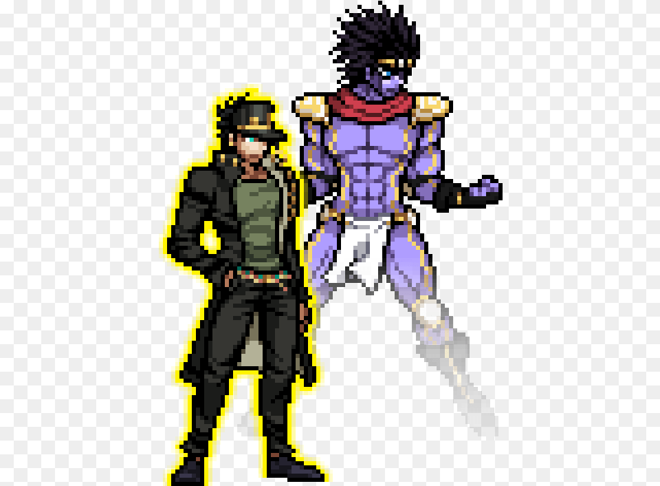 Effecs Star Platinum Minecraft Pixel Art, Book, Comics, Publication, People Png