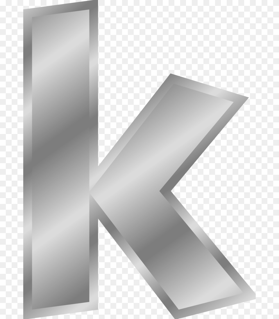 Effect Letter K Letter K Silver, Gray, Symbol, Text, Aluminium Free Png Download
