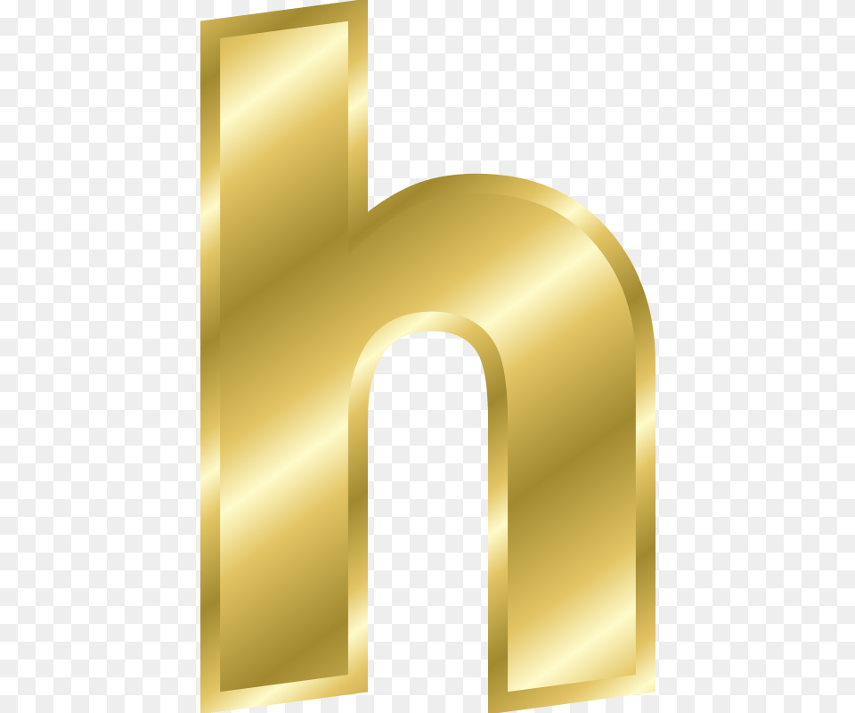 Effect Letters Alphabet Gold Clipart Gold Letter H, Text, Mailbox, Number, Symbol Free Png Download