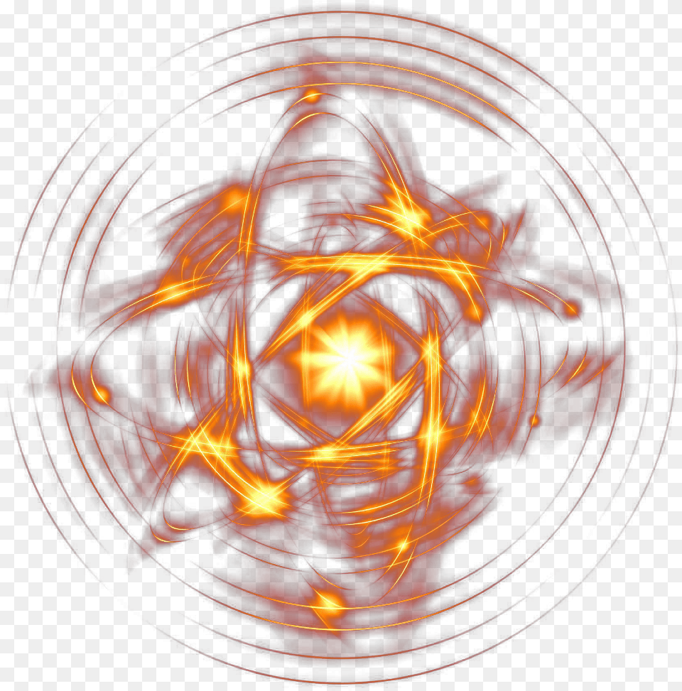 Effects Orange Glow Neon Light Magic Design Shape Magic Circle Effect, Pattern, Sphere, Lighting, Accessories Free Png