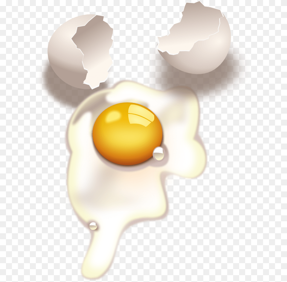 Egg Broken Yolk Raw Cracked Uncooked Shell, Food Png