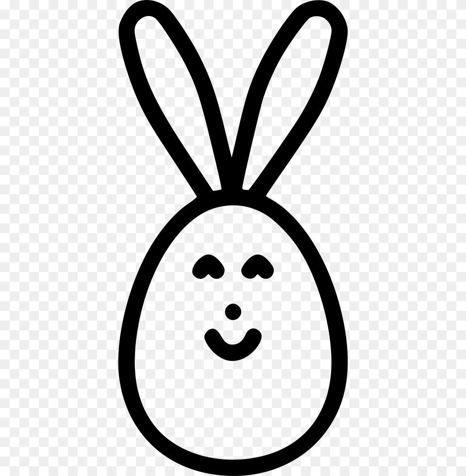 Egg Bunny Rabbit Ears Paschal Decorated Icon, Stencil, Smoke Pipe Free Png Download