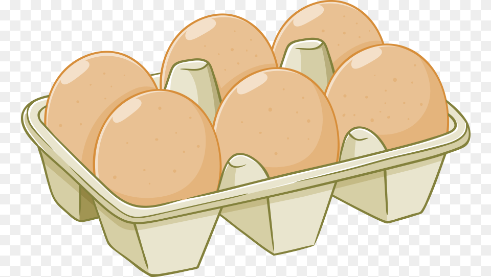 Egg Carton Drawing Carton Of Eggs Clipart, Bread, Food, Clothing, Hardhat Png Image